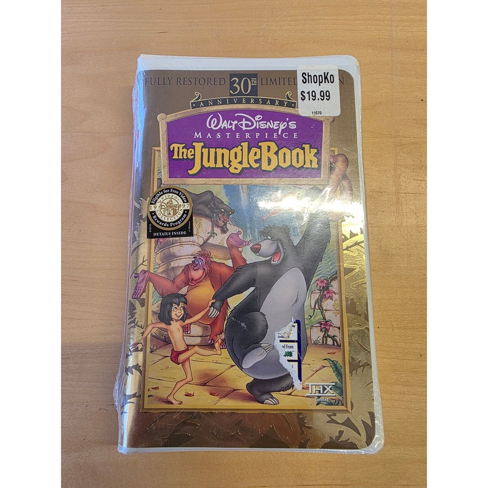 Disney The Jungle Book 30th Anniversary Limited Edition VHS New Sealed 11070